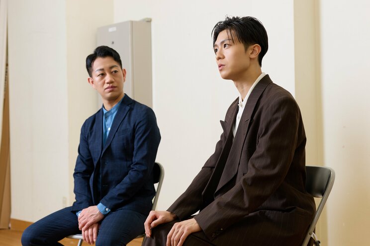 ジブリの人気作『もののけ姫』を歌舞伎でやる意義について語る市川團子(写真右)と中村壱太郎（左）