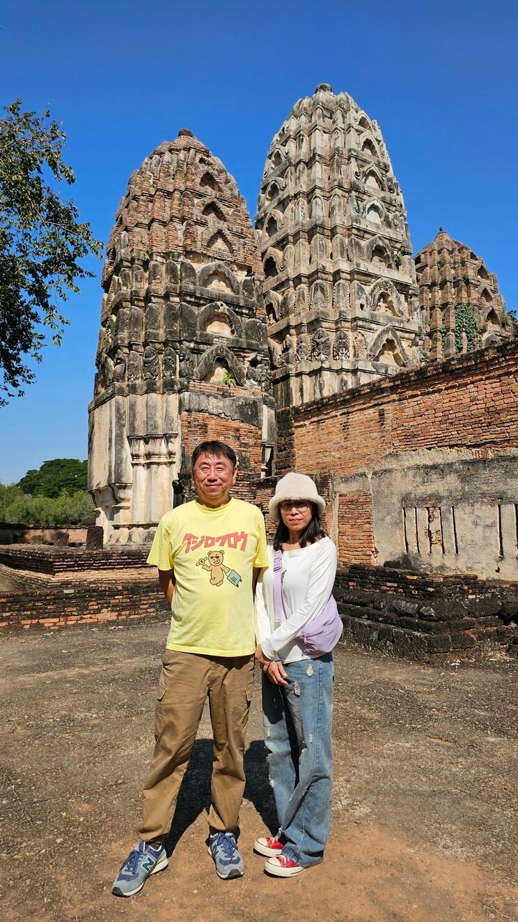 タイのアユタヤにて。お隣はタイ人の彼女