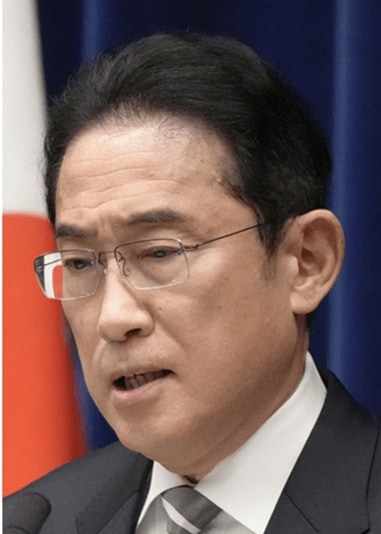 会見での岸田首相(写真/共同通信社)