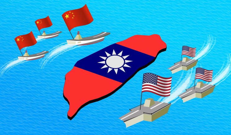 台湾をめぐる中国とアメリカのにらみ合い