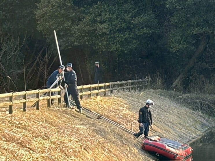 捜索活動の様子（撮影／集英社オンライン）