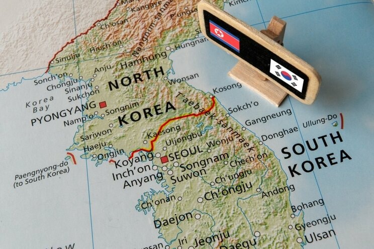 韓国と北朝鮮の国境のイメージ