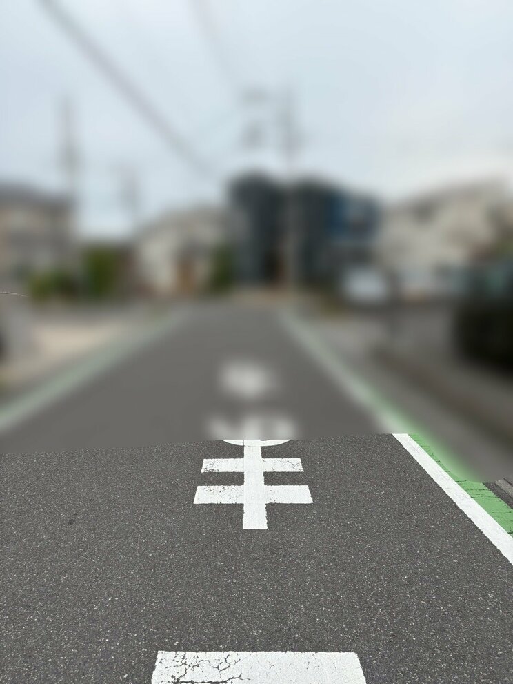 現場となった見通しのよい道路