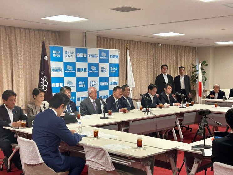 自民党全国幹事長・政調会長会議に出席する石破氏（本人Xより）