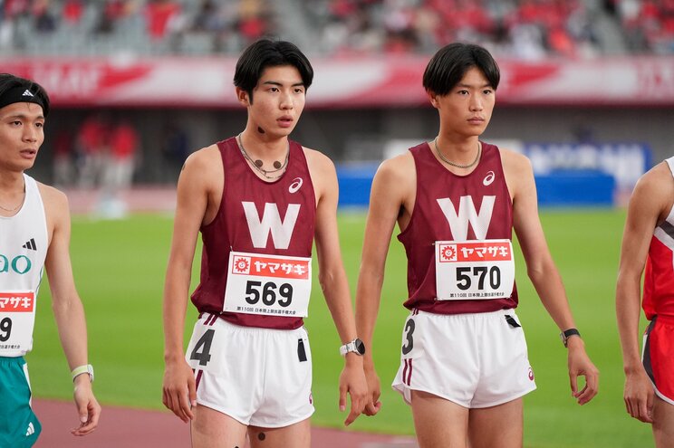 各世代No.1ランナーの増子陽太（左）と鈴木琉胤（写真／和田悟志）