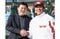 楽天監督時代の田尾氏(右)と三木谷オーナー(左) 写真/共同通信社