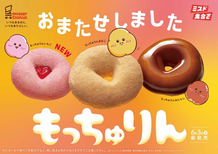大人気の新商品「もっちゅりん」（画像／株式会社ダスキン提供）