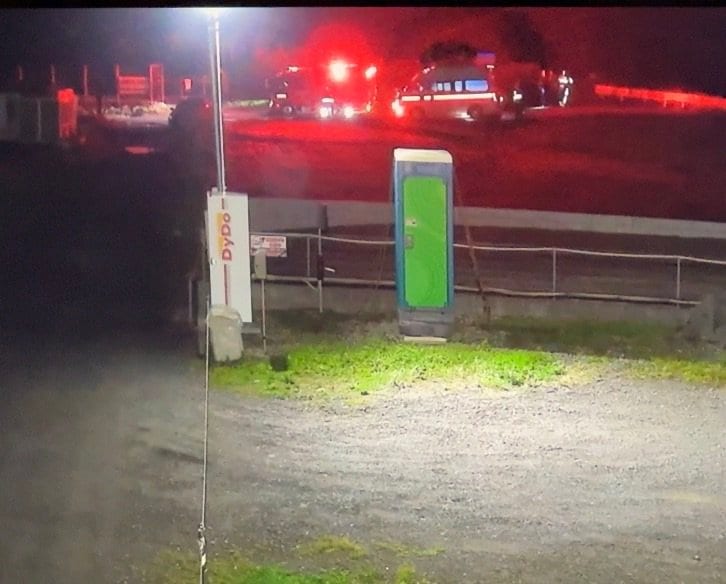 遺体発見直後と思われる近所の防犯カメラの映像（写真／近隣住民提供）