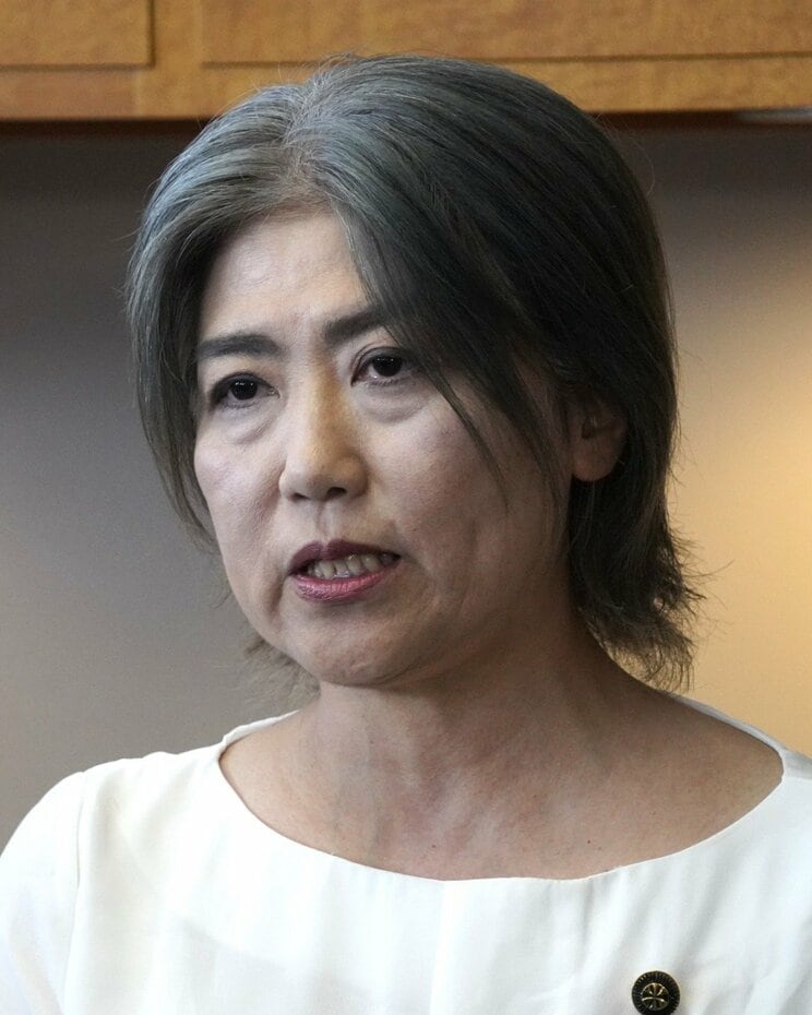 7月18日、記者会見する田久保眞紀市長（撮影／集英社オンライン）