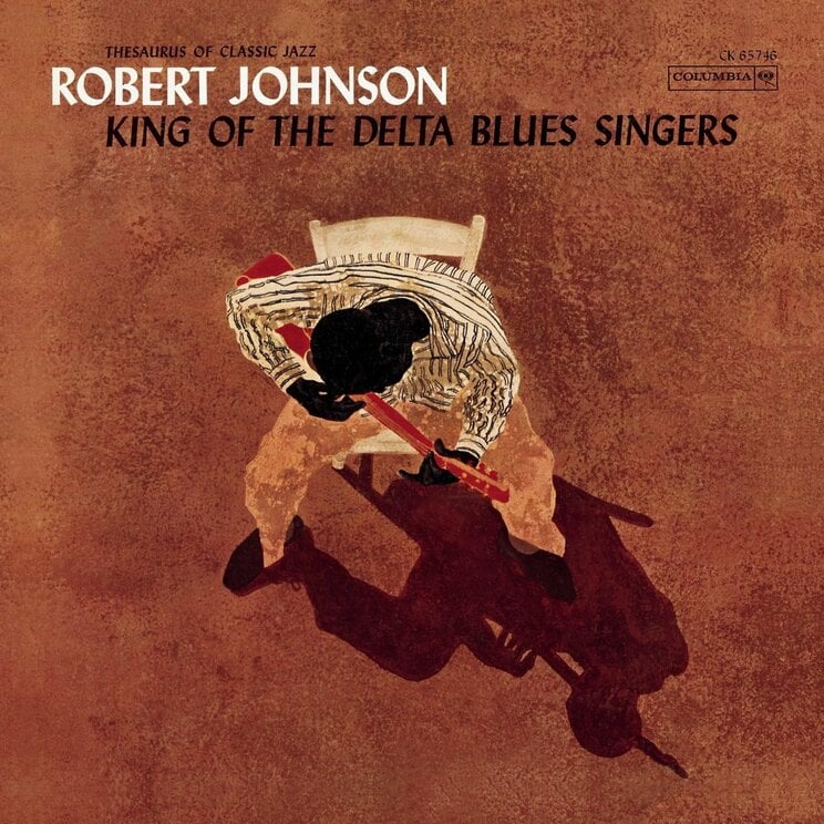 『King of the Delta Blues Singers』（COLUMBIA）のジャケ写。彼の残した音源は1936年から1937年の間に行われた録音のみしかない。その曲たちがその後のロック・アーティストに決定的な影響を与えた