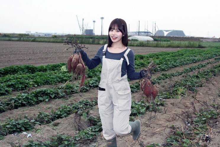 「さつまいもオタク」であることを明かした上西萌々（撮影／千駄木雄大）