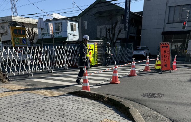 至るところが通行止めで封鎖されている（撮影／集英社オンライン）