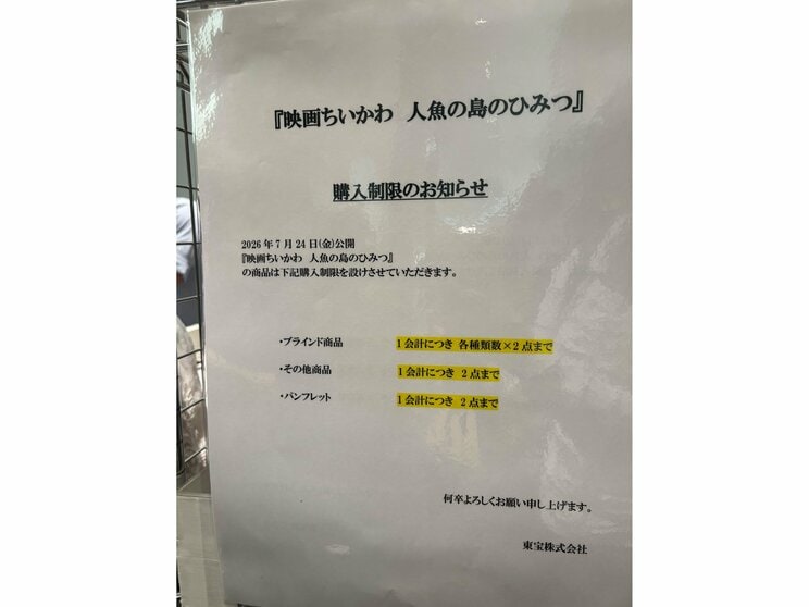 転売対策としてグッズの購入制限も行われていた（写真／読者提供）