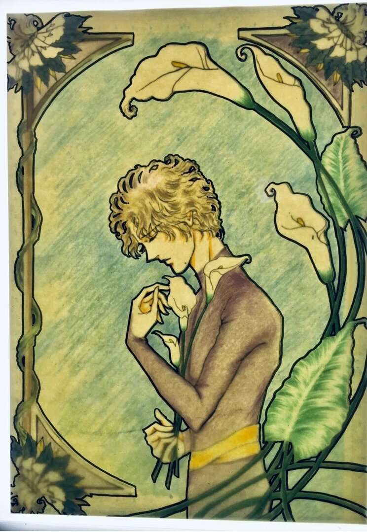 商業漫画家を目指すことを決意した頃の深謝さんが描いたイラスト(写真／本人提供、以下同)