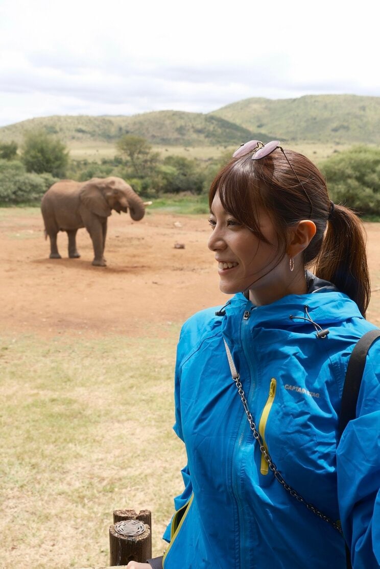 サファリを訪れた三谷さん　写真／本人提供