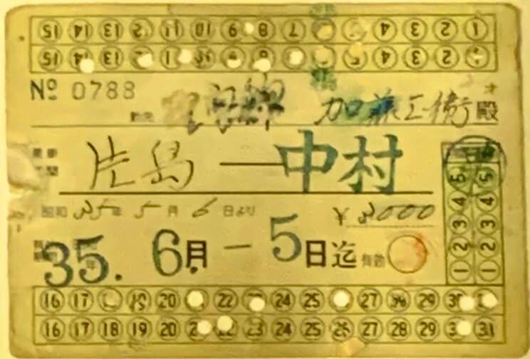 加藤さんが地元高知県を出る前、最後に発行した定期券(写真／本人提供)
