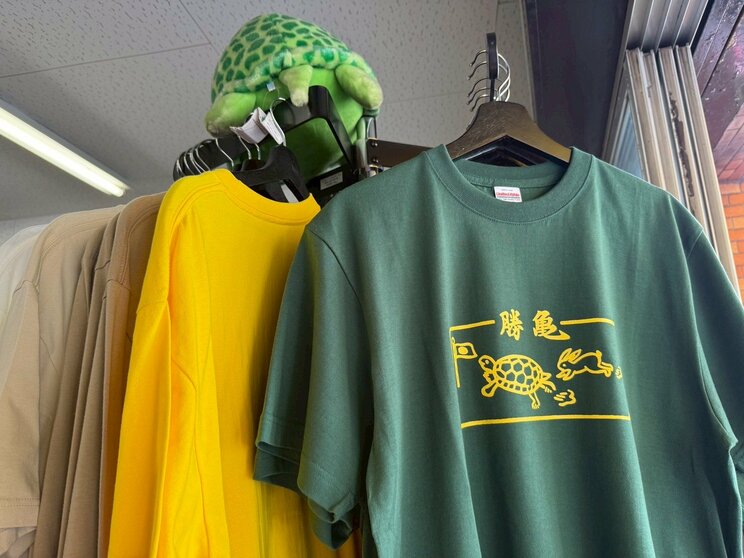 店名は「亀は万年」から来ているそうで、いたるところに亀のグッズや商品が置かれている（撮影／集英社オンライン）