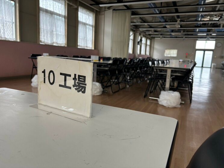 受刑者が食事をとるスペース