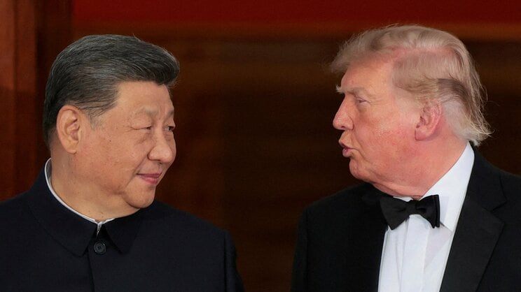対日戦の記憶を、現在の両国の結び付きを語る材料にした形の米中両首脳（写真／共同通信社）
