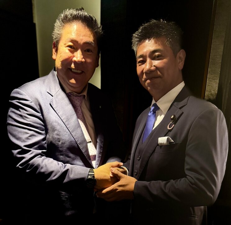 立花党首に会派入りの報告をした齊藤健一郎氏（本人Xより）