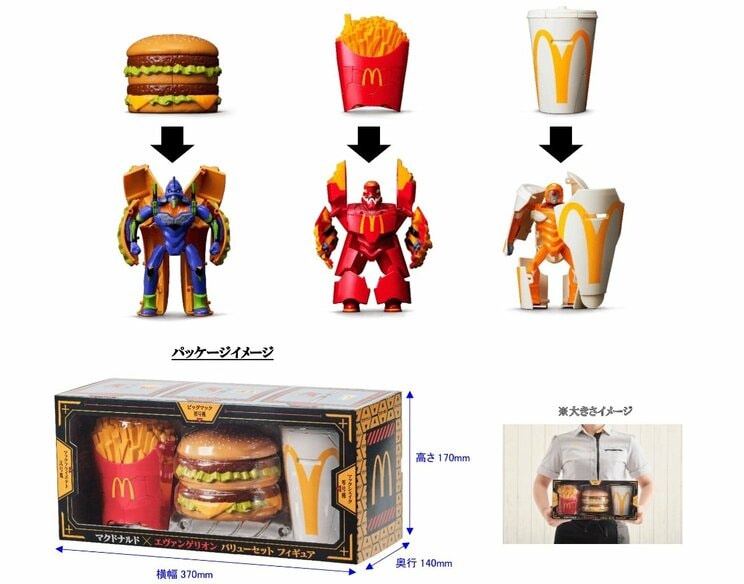 ただのコラボ商品ではない？　精密な変形ロボットフィギュア（マクドナルド公式サイトより）