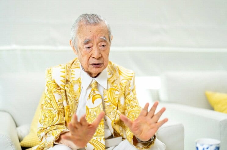 自身の発明品について熱弁してくれたドクター中松（撮影／佐藤靖彦）