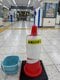 駅構内では雨漏りをする箇所もあった