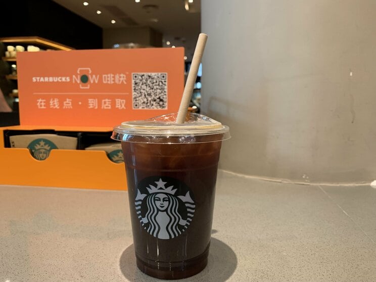 中国のスターバックスにて　筆者撮