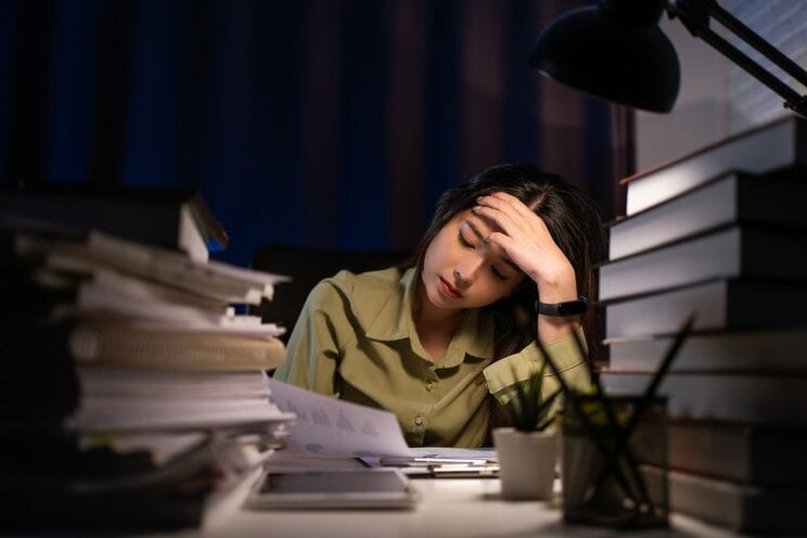 夜遅くまで労働するイメージ　写真／Shutterstock.