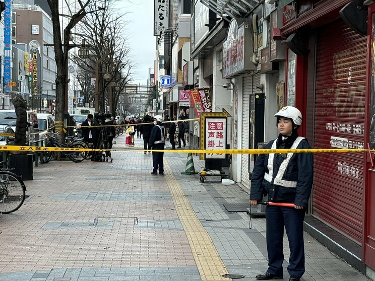 規制線が張られていた（撮影/集英社オンライン）