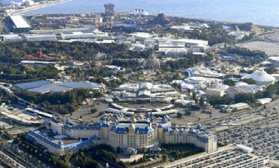 東京ディズニーリゾートの空撮写真（共同通信社）