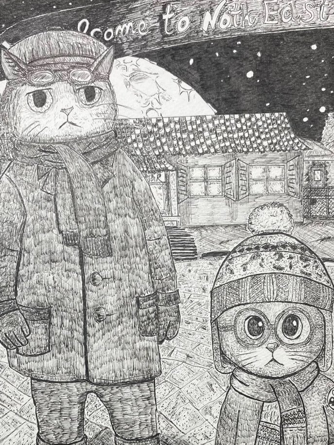 えむとしさんの描いた絵（写真／えむとしさん提供）