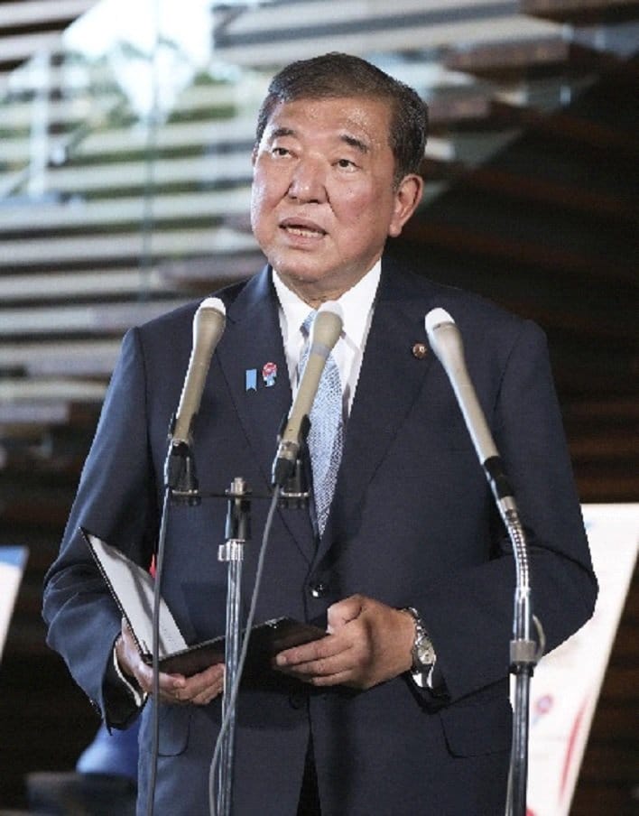 8月に入り内閣支持率がV字回復している石破茂首相　写真／共同通信社