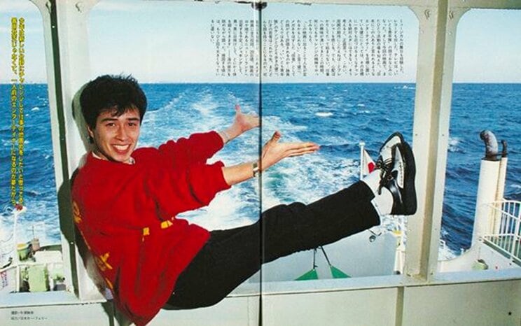 若かりし頃の羽賀容疑者「週刊明星」（昭和59年3月1日発売号。撮影／今津勝幸）