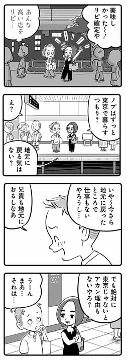 【漫画】「生活の面倒はあたしがみたる！」中学時代の人気女子が突然告げた逆プロポーズ!?　狭い部屋、安くない家賃を払うための生活をする独身薄毛アラフォーの将来…_4