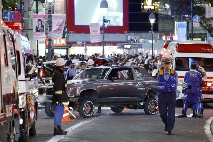 事故をおこした改造車（撮影／共同通信社）