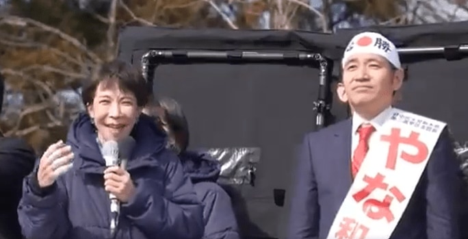 栃木3区でやな議員の応援演説を行う高市総理（簗氏公式Instagramより）
