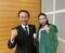 岐阜県知事選挙の候補者の応援に駆けつけた今井瑠々氏（写真右、本人Facebookより）