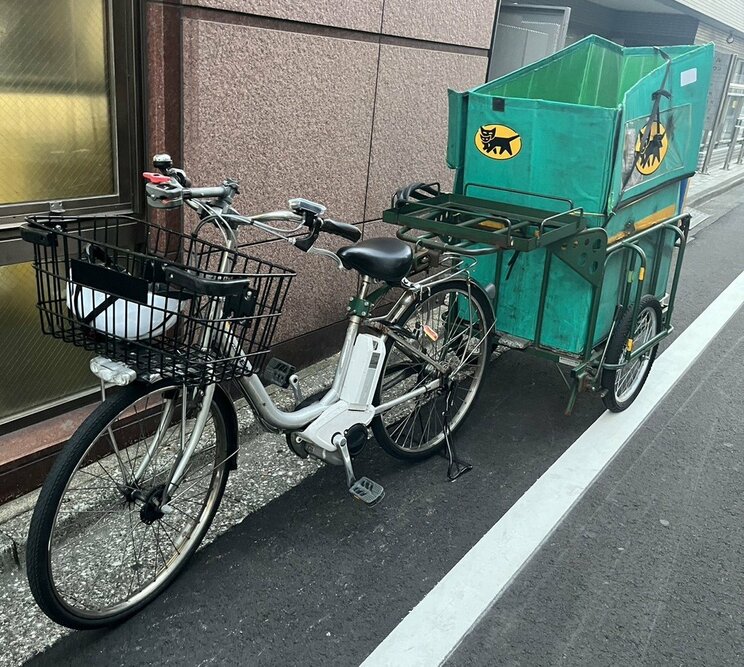 クロネコDM便の配達で使われていた自転車（撮影／集英社オンライン）