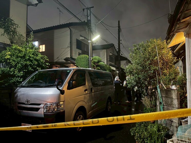規制線は夜になってもとれなかった（撮影/集英社オンライン）