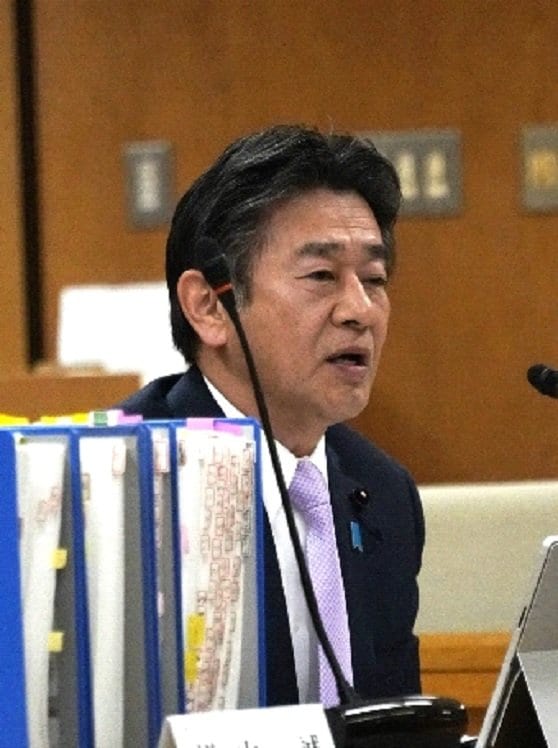 1月27日の兵庫県議会百条委に出席した岸口実県議　撮影／集英社オンライン