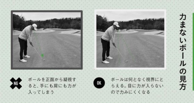 力まないボールの見方。『日本一“練習しない”プロが教える「科学的」ゴルフ上達法30』より