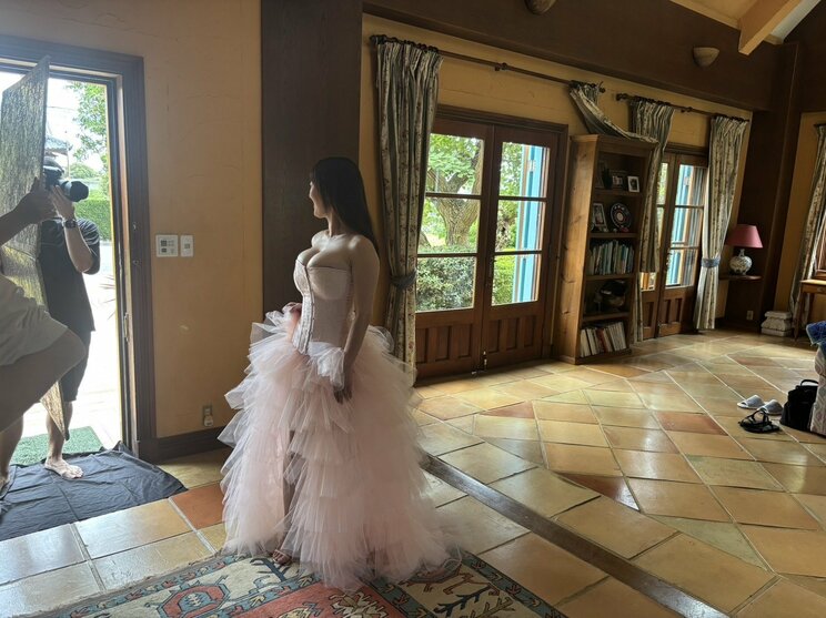 グラビア撮影の様子