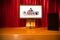 収録で発表が行われる檀上