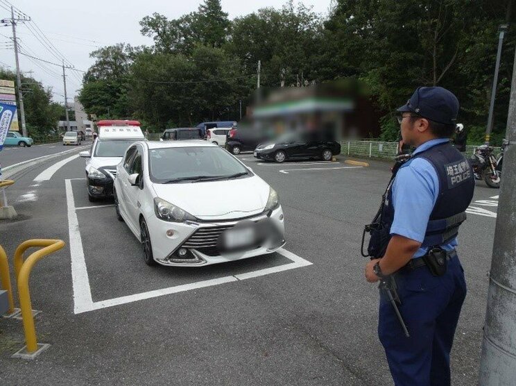 所沢の現場付近に放置された車（撮影/集英社オンライン）