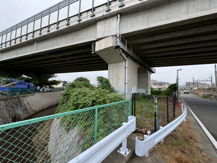 木村容疑者が使用したと見られる刃物が見つかった現場付近（撮影／集英社オンライン）