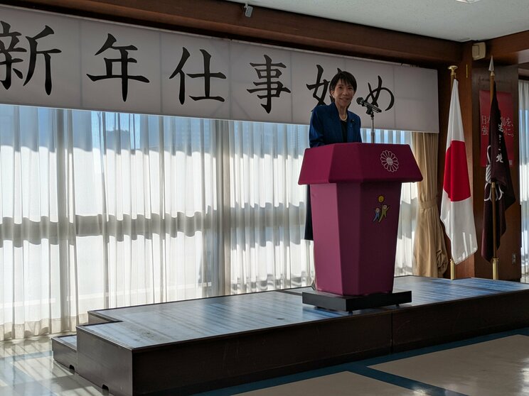 自民党の新年仕事始め式と役員会に出席する高市総理（本人Xより）