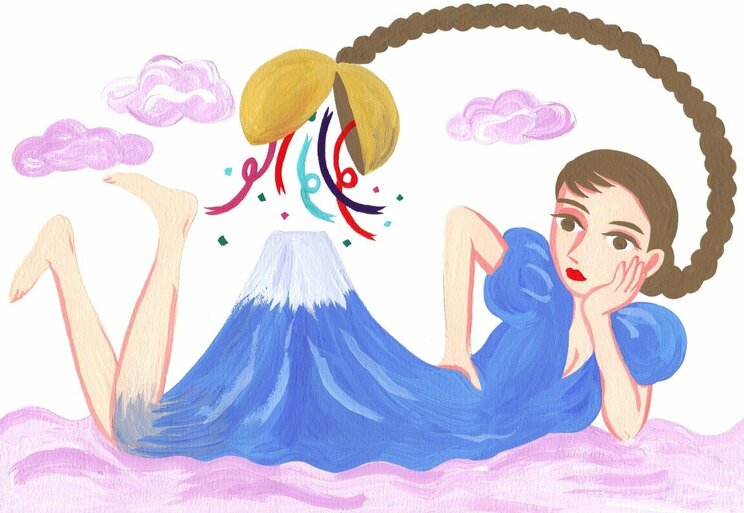 中村桃子による連載挿絵