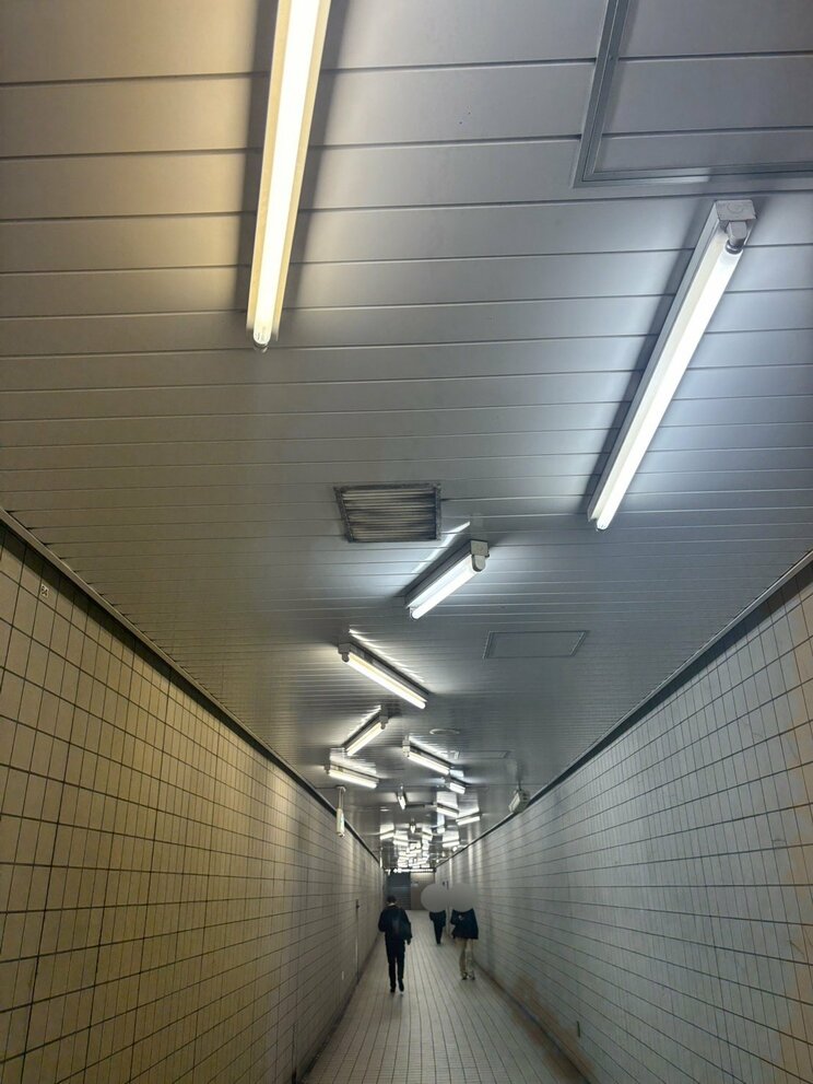 清澄白河駅A3出口付近にある駐輪場への連絡通路（写真／集英社オンライン）