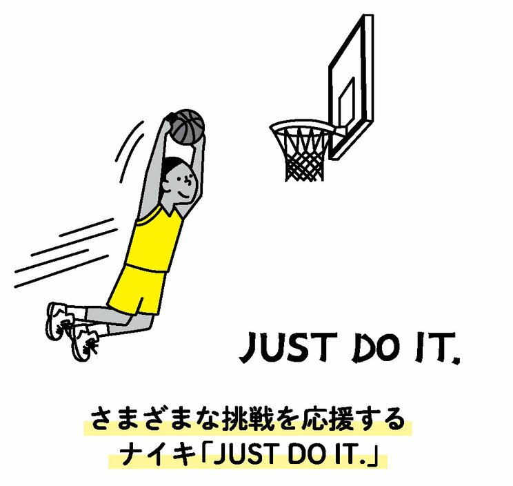 「JUST DO IT.」は日本語でやってみようの意味　書籍『13歳からのマーケティング』より